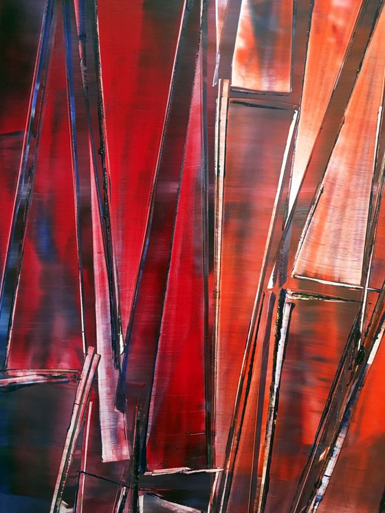 "The Piano Has Been Drinking" - FREE USA SHIPPING - Original Large PMS Oil Painting On Board - 48 x 24 inches