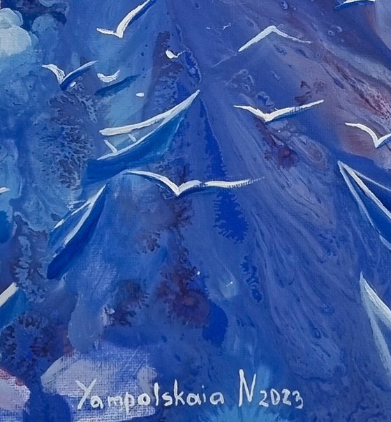 Sea. Spilled Sky. Set