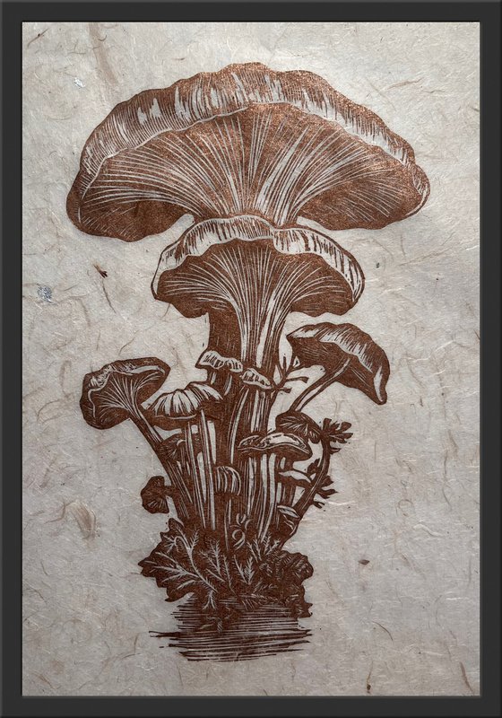 Copper Fungi Triptych