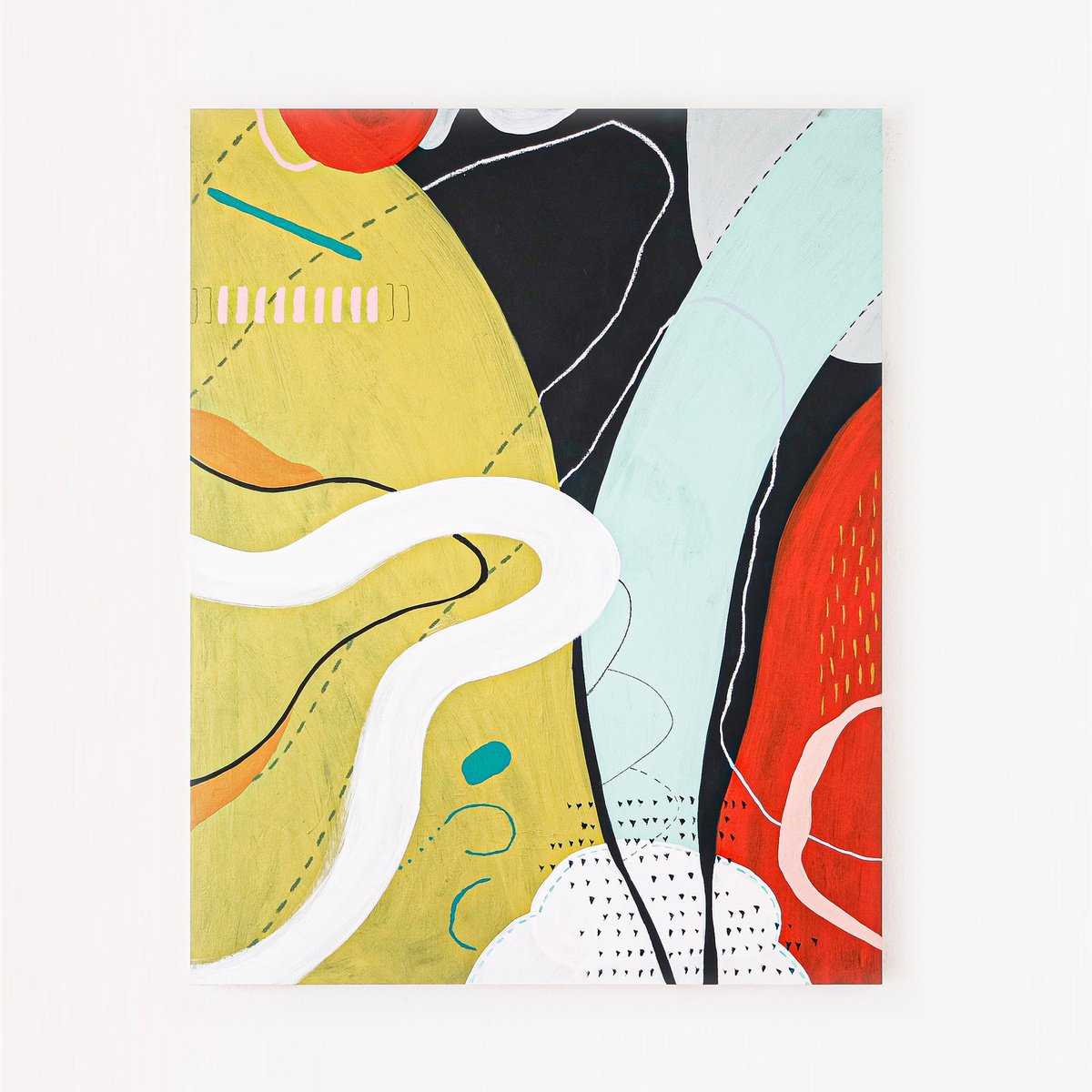 Abstract Acrylic Painting By Hyunah Kim, 36 X 48, Iyagi, Original Artwork