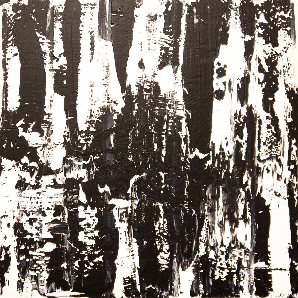 Expressive Abstract Acrylic Painting By Km Arts, 24 X 24", With A Whisper To The Right, Original Artwork