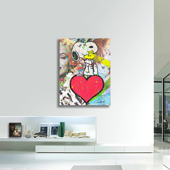 Snoopy Hug your Heart