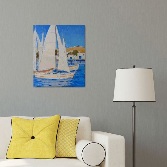 White Sails in the Greek Islands