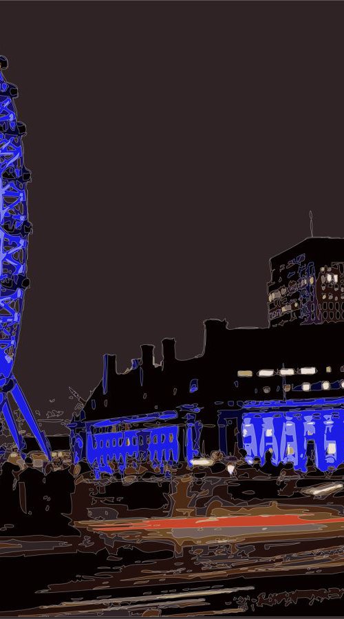 LONDON EYE AT NIGHT by Keith Dodd