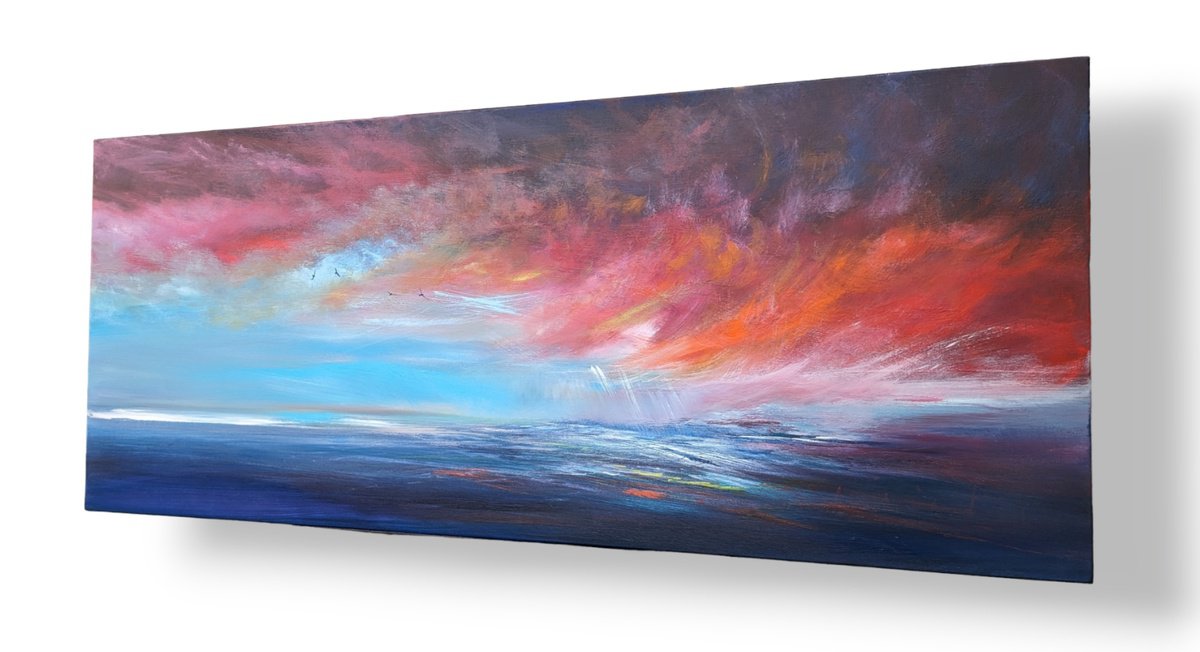Winds of Change II - seascape, emotional, panoramic by Mel Graham