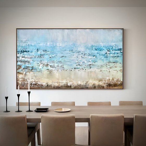 Glare on the water - 70*110 cm / 27,6*43,3 inch