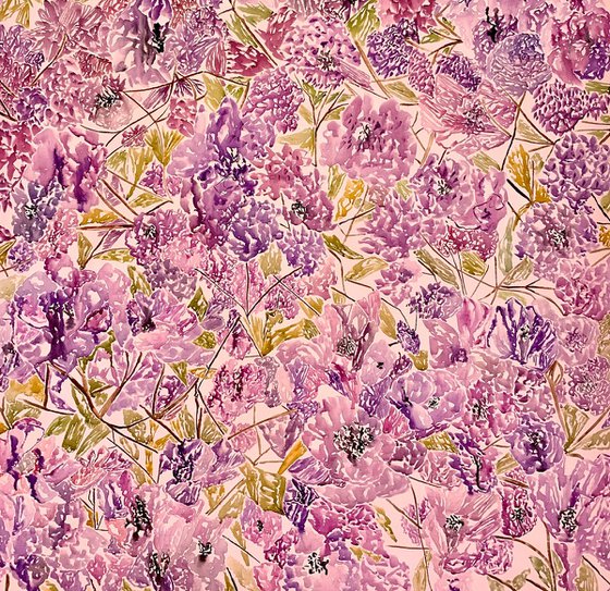 'Water Pink Flowers'