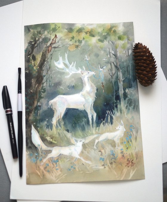 Fantasy White Deer