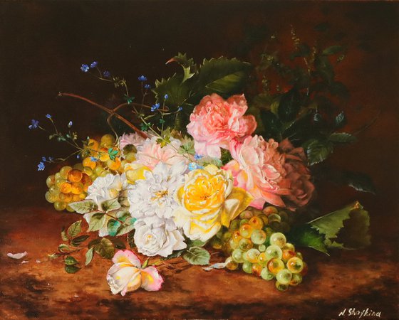 Roses Painting Oil Canvas