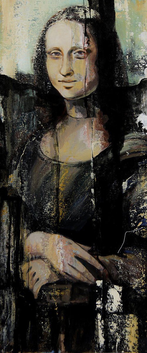 Rebirth Painting- Mona Lisa by ARTIST GURDISH PANNU