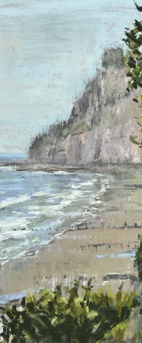 Shanklin beach from the chine by Louise Gillard