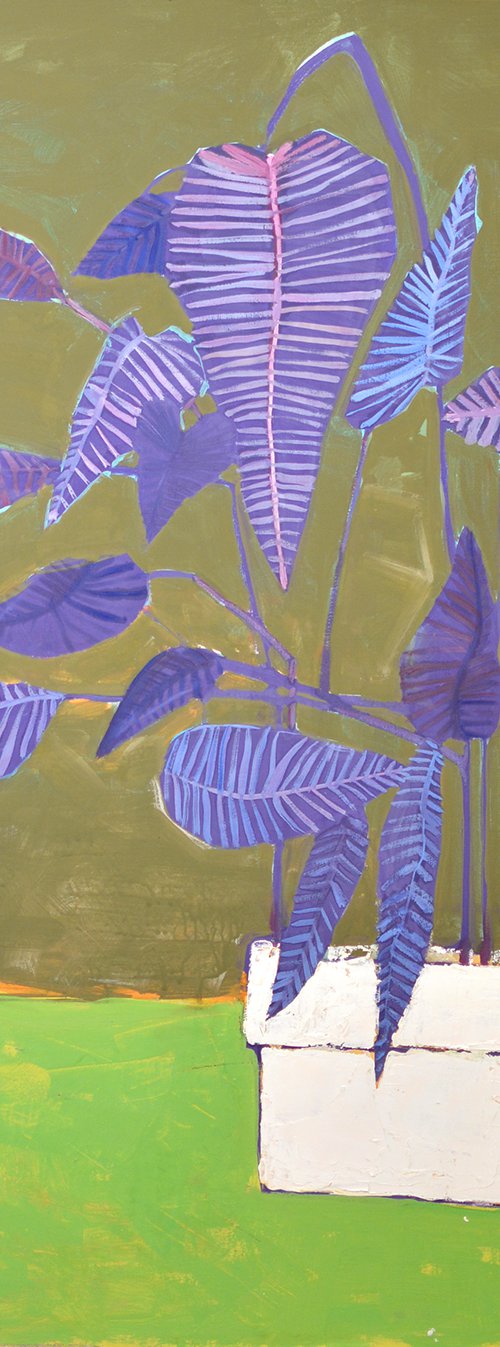 Flower in a white pot by Anastasia Mazur-Skrobova
