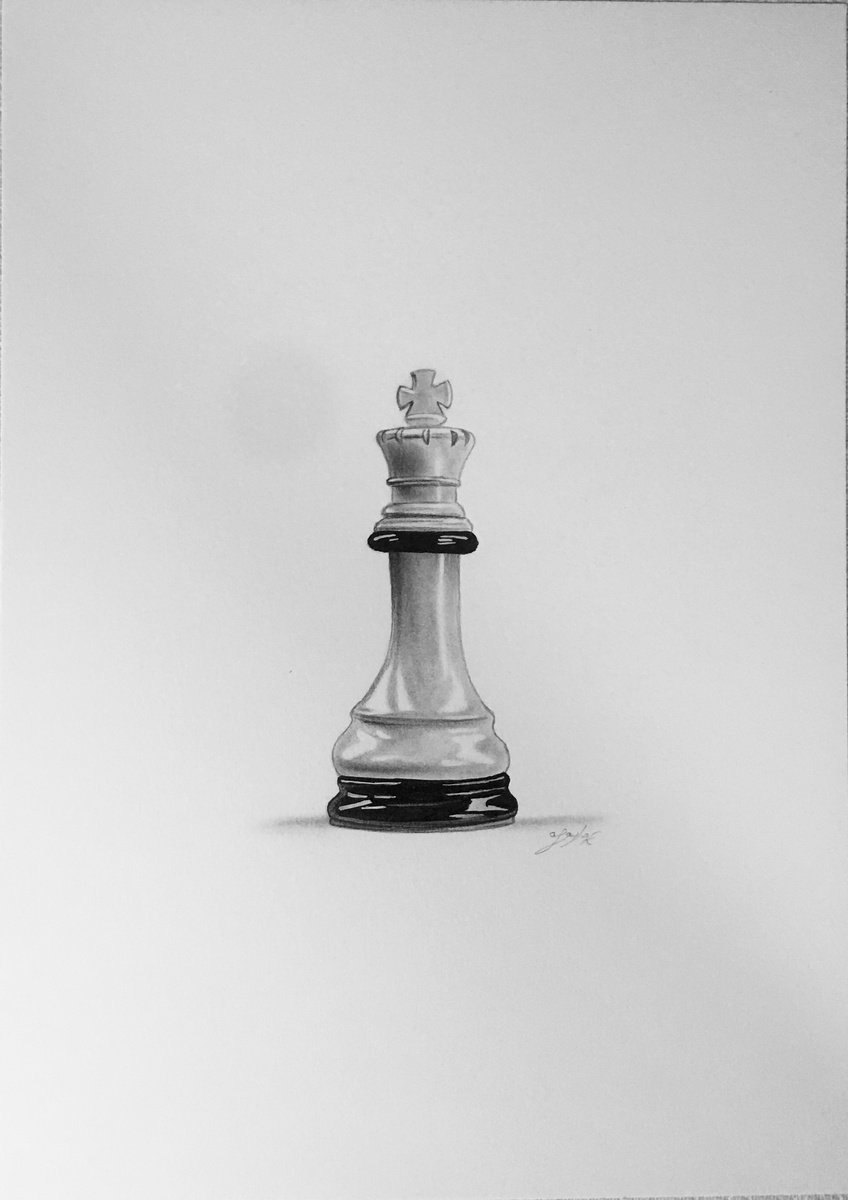 Chess piece Pencil drawing by Amelia Taylor | Artfinder