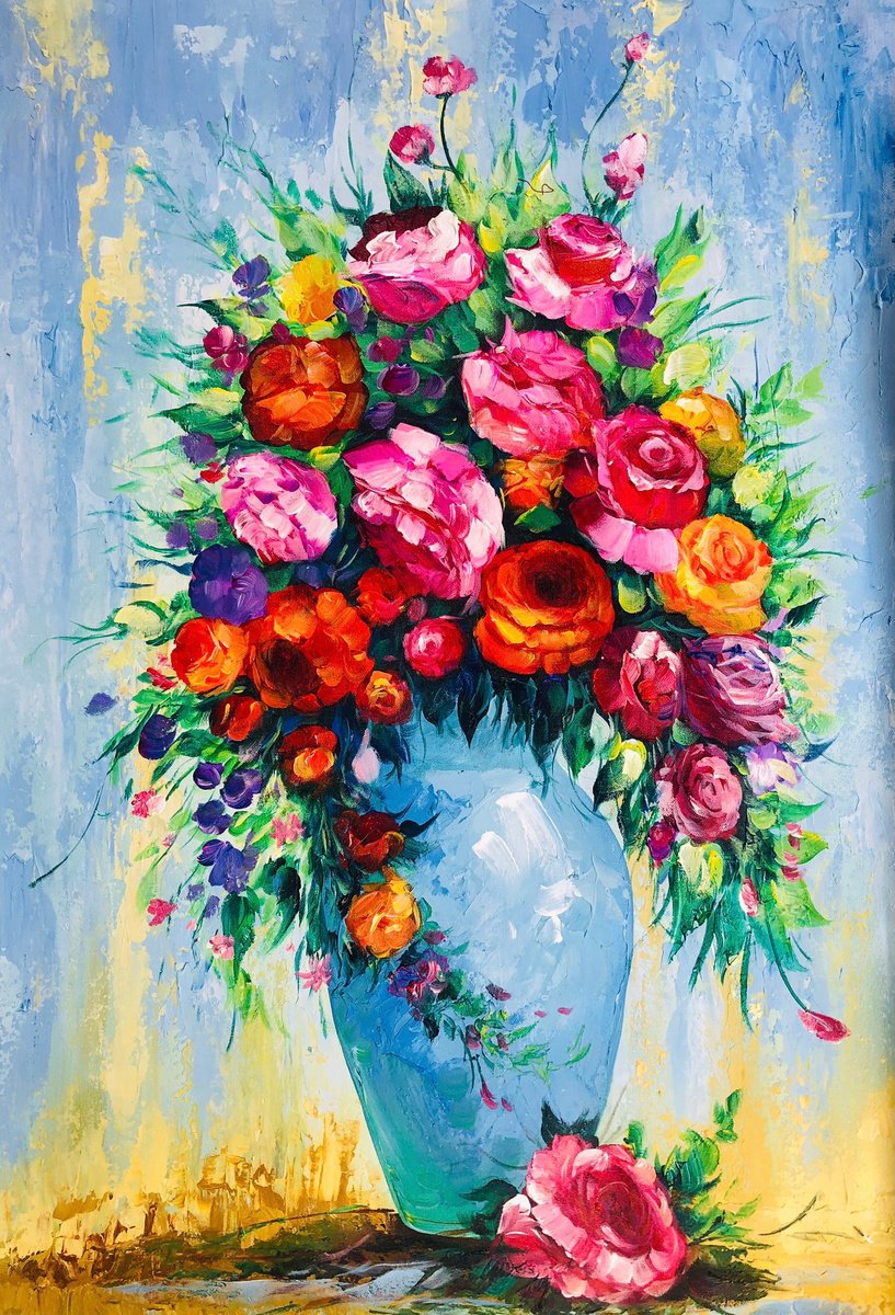 Flower painting by Kuldeep Singh