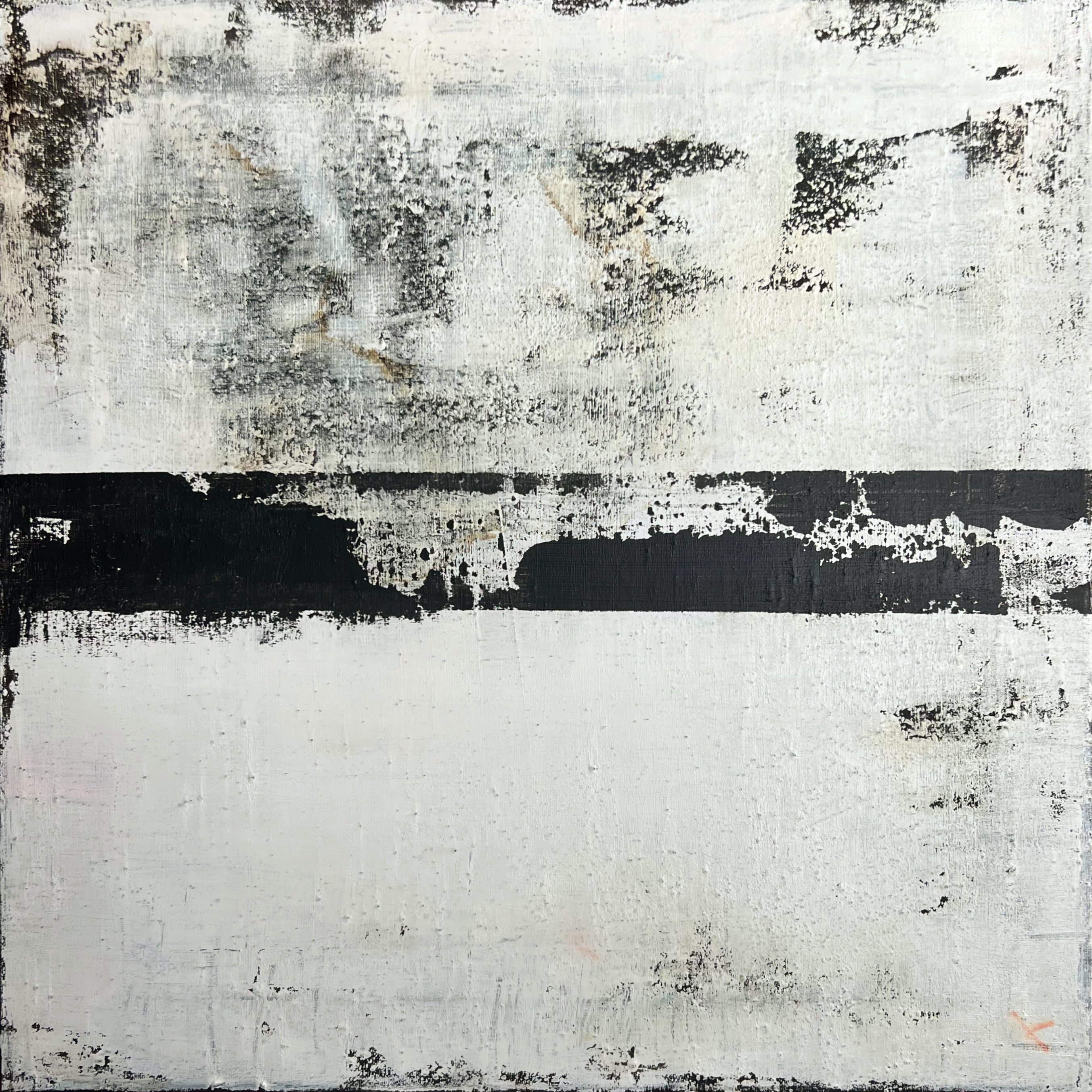 Abstract Painting By Sergio Aranda, 20 X 20", Final Line, Original Artwork