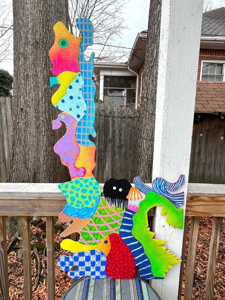 Geometric Abstract Painting By Daniel Goodman, 24 X 48, Witness Protection Program, Original Artwork