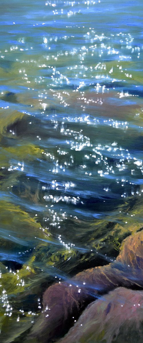 Music of the sea. Transparent water. Large by Elena Lukina