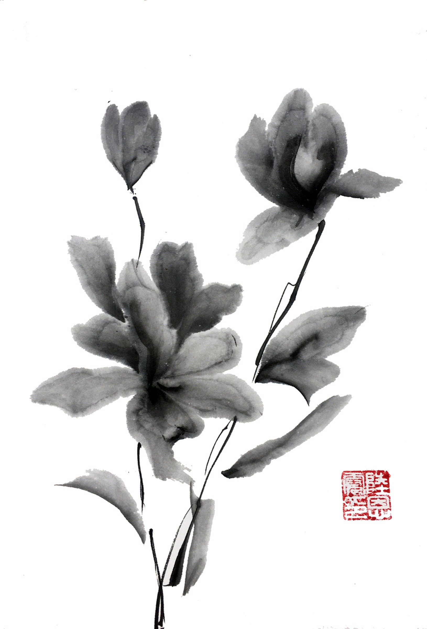 Magnolia I Series Of Chinese Painting Artfinder