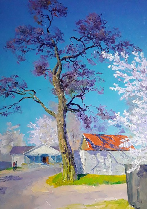 Spring in the village by Boris Serdyuk