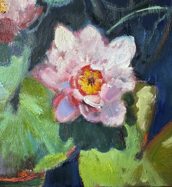 Landscape with water lilies