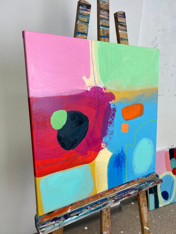 Colorful abstract triptych