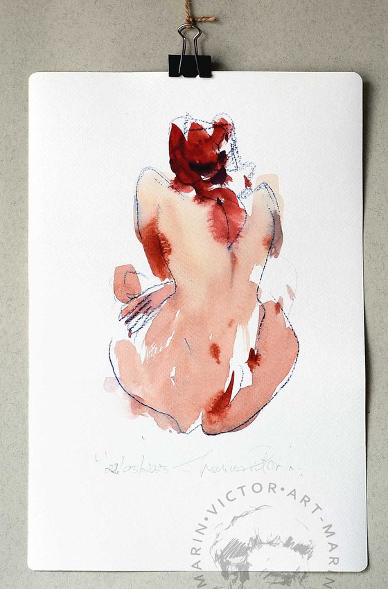 Aquarelle Nude Figure