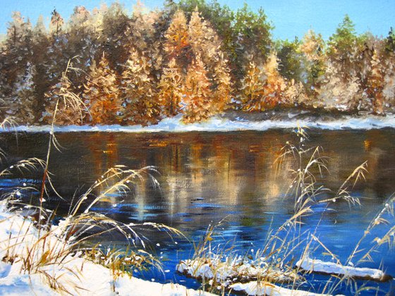 Winter River Landscape
