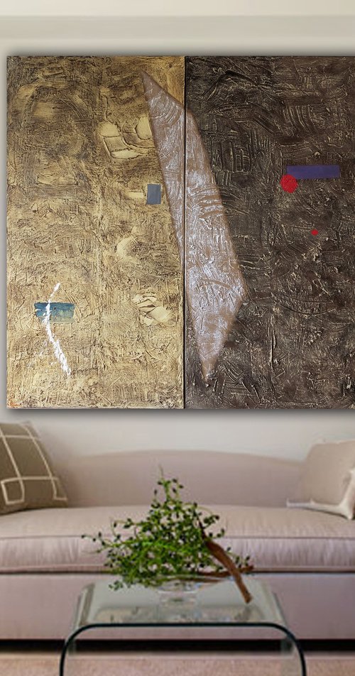 "Transition" Large Diptych. by Rumen Spasov