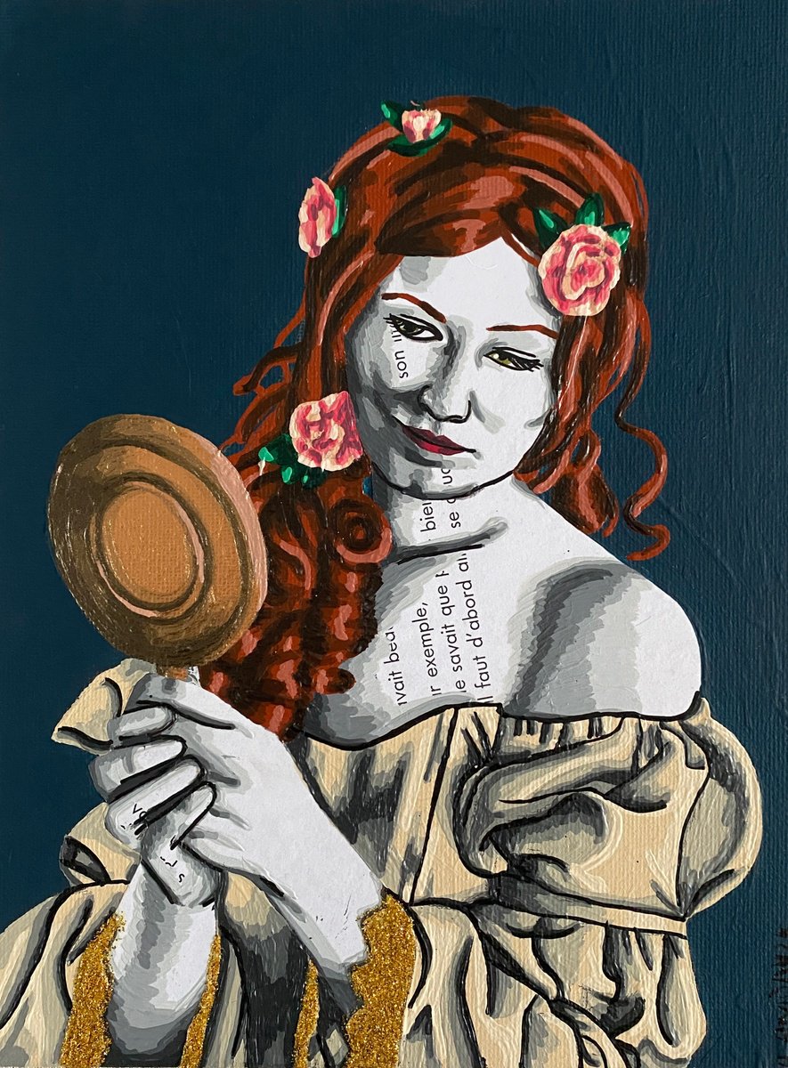 Portrait Collage By Annabelle Amory, 7 X 9, Amma, Original Artwork