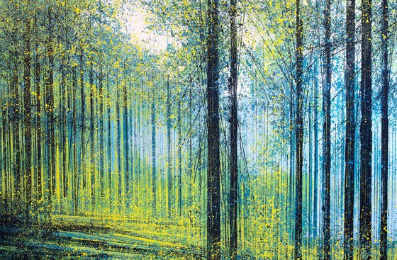 Forest Trees With Yellow Light