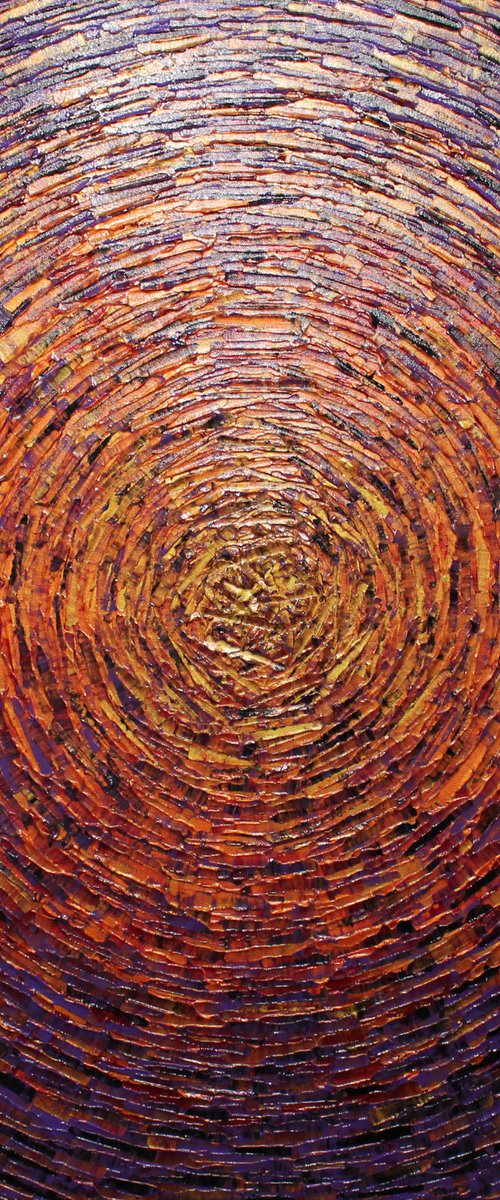 Large shine gold orange purple iridescent colors by Jonathan Pradillon