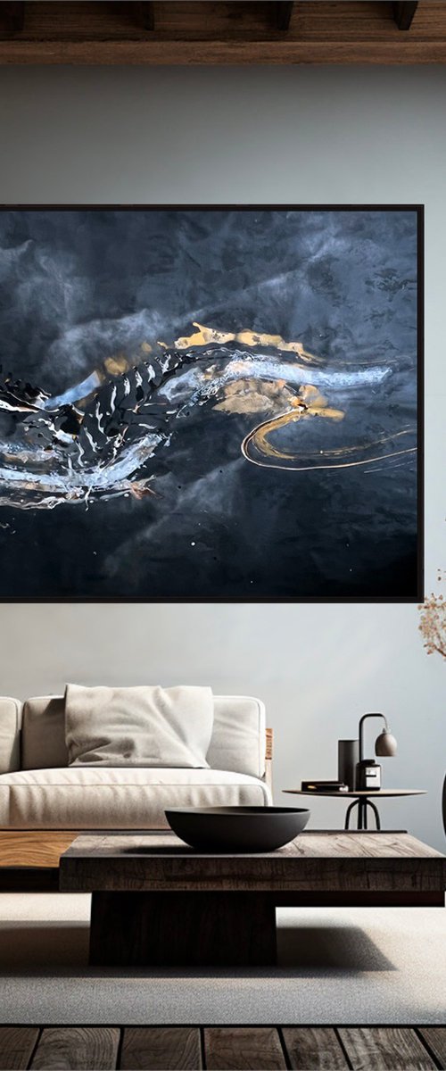 Luxury Black Abstract Energy by Indie Ru