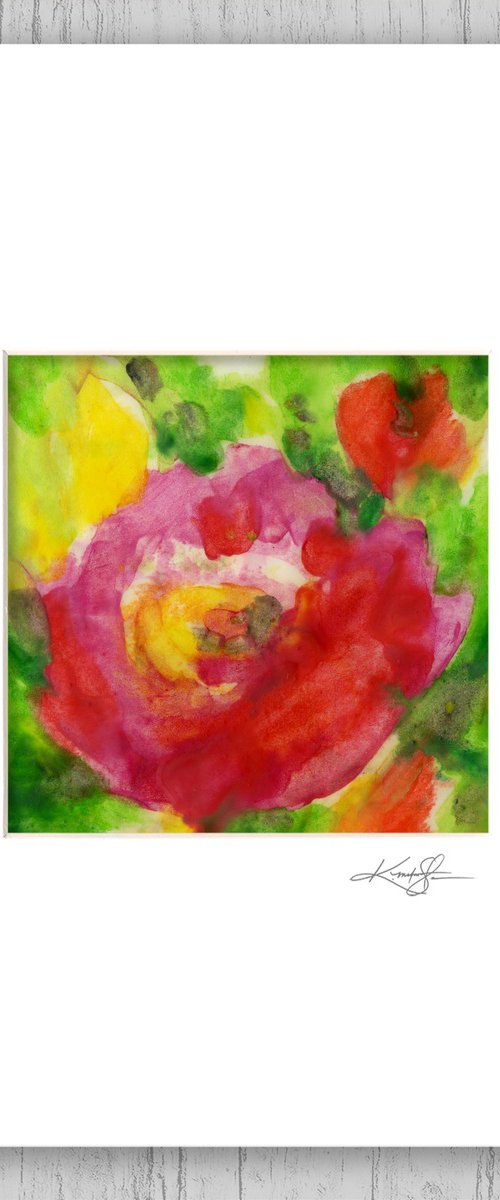 Encaustic Floral 51 by Kathy Morton Stanion
