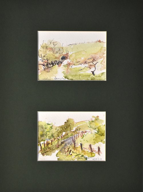 "the paths we take" -Landscape Watercolour Study No 7 by Ian McKay