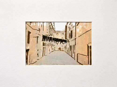 "Wash day in Venice" Prints -Series 3 , Print No 27 by Ian McKay