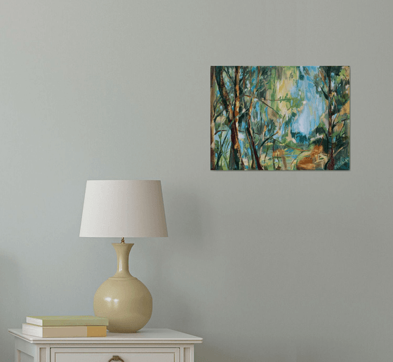 Illuminated by the Sun. Forest