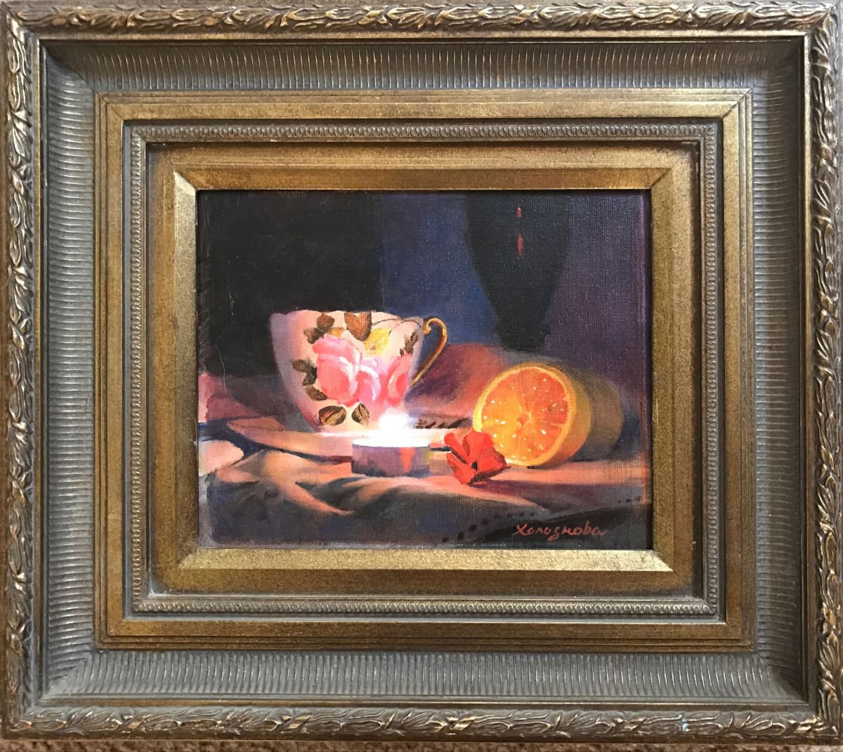 Still-life with a tea cup by Tatyana Holodnova
