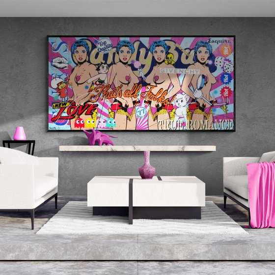 Candy's New Love 240cm x 120cm Candy Barr Textured Urban Pop Art