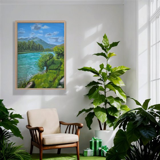 Banff original oil painting