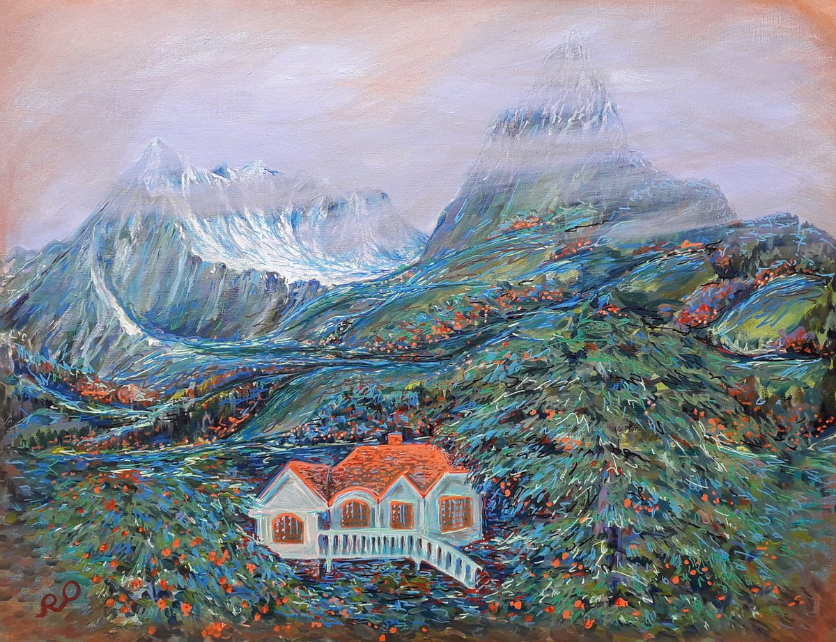  Tangerine House By Olga Rokhmanyuk | Roartus, 24 X 18, Artwork For Sale On Artfinder