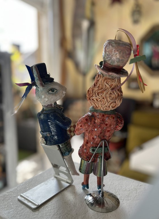 Hatter with the Rabbit, time for a tea.