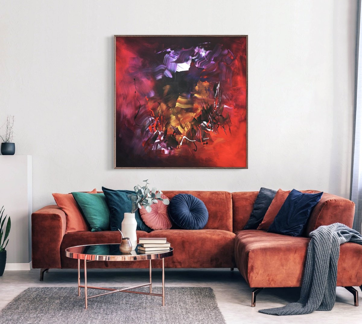 Abstract Acrylic Painting By Paresh Nrshinga Frsa, 40 X 40", Starshine, Original Artwork