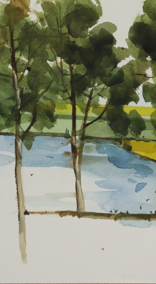 Yellow green composition 6 by Prashant Prabhu