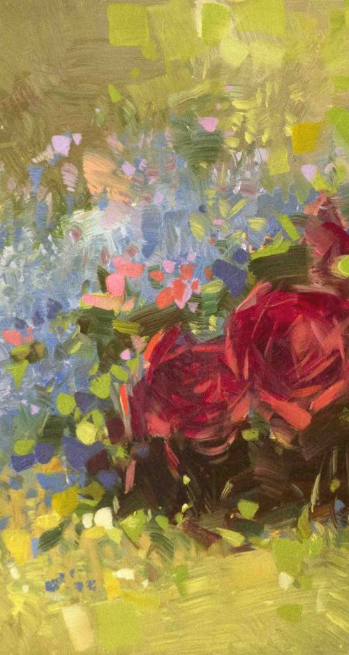 Roses Handmade oil painting by Vahe Yeremyan