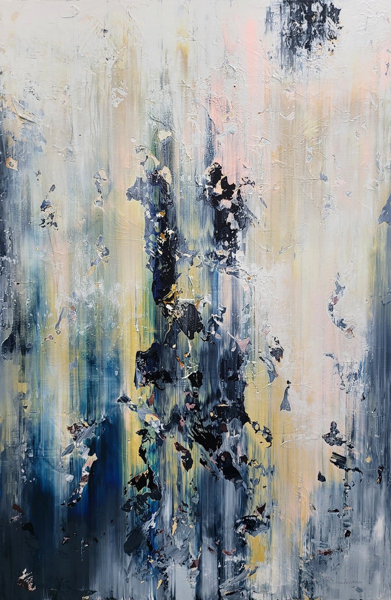 Abstract Acrylic Painting By Alex Senchenko, 39 X 59, Abstract 2568, Original Artwork