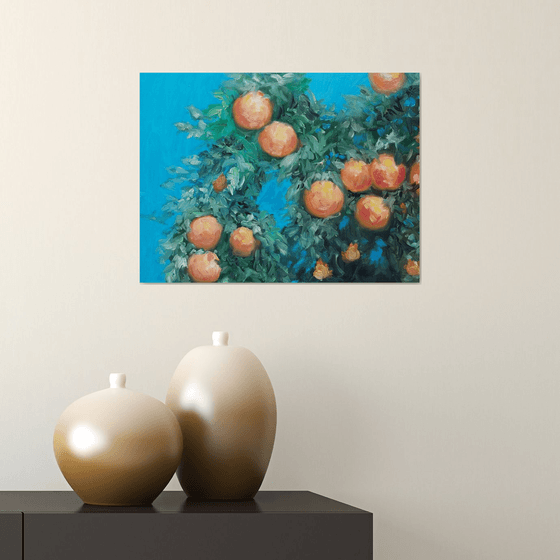 Orange tree in the sun