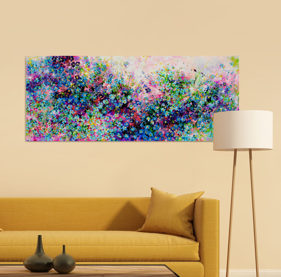 Sunrise Forget Me Not Myosotis Flower Field