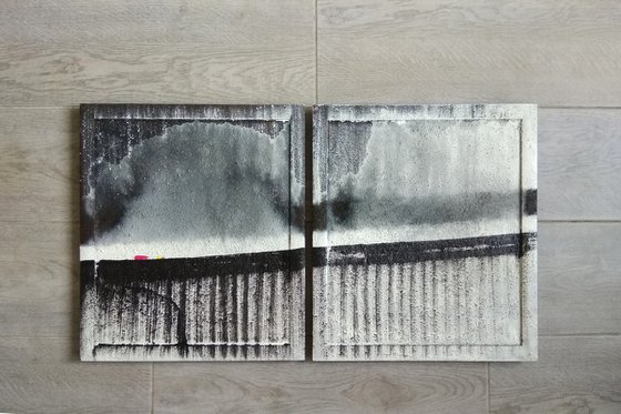 "Clouds" diptych