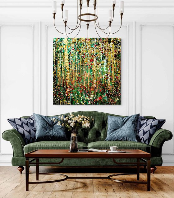 Forest. Precious stones abstract