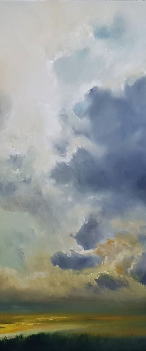"Life Storms"  SPECIAL PRICE !!! Large Painting W100xH100cm by Ivan  Grozdanovski